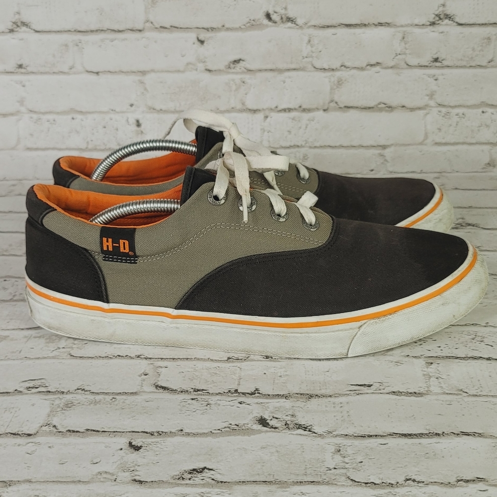 Harley Davidson Classic Sneakers Mens Lawthorn Canvas Lace Up Shoes Size 12